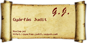 Gyárfás Judit névjegykártya